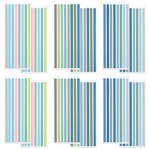 Giantree Transparentes Textmarkerband, 960 Stück wiederverwendbare lange Hervorhebungsstreifen Fluoreszierendes Indexetikett Haftnotizen zum Kommentieren von Büchern Ästhetisches Büro Schulbedarf von Giantree