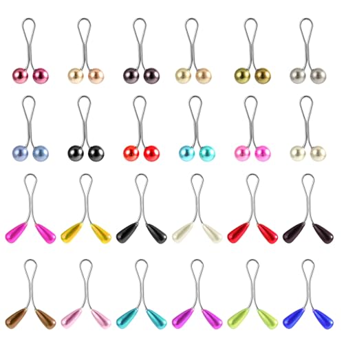 Giantree Women's Hijab Pins Clips, 24 Stück Hijab-Nadeln, Perlen-Sicherheitsnadeln für Damen Schal-Nadeln Clips Pullover Hijab Pins Set Kopftuch Hijab Nadeln Clips Hijab Pins für Damen-Schmuckzubehör von Giantree