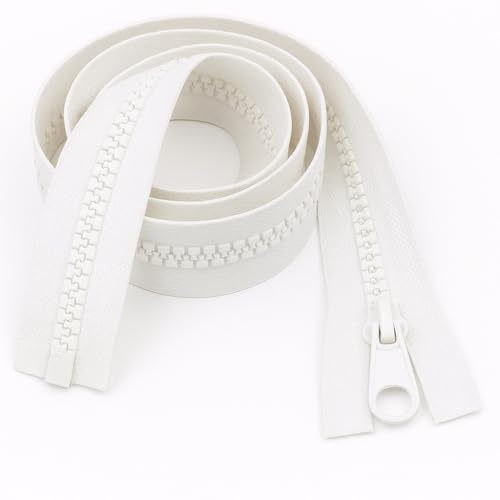 Weißer 61 cm großer großer Reißverschluss – Trennung #5 Gewichts-Reißverschluss, ideal für Jacken, Mäntel und Polsterreparaturen. Giddy Square Weißer 61 cm großer großer Reißverschluss – Trennung #5 Gewichts-Reißverschluss, ideal für Jacken, Mäntel und Polsterreparaturen. Giddy Square von Giddy Square