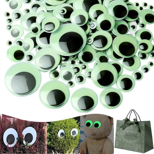 Halloween Googly Eyes for Bushes, Glow in the Dark Googly Eyes Large, bush googly eyes With Self Adhesive, Halloween Glowing Decorations, Outdoor Halloween Decor (Green*10) von Gienslru