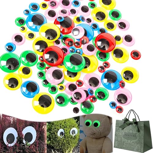 Halloween Googly Eyes for Bushes, Glow in the Dark Googly Eyes Large, bush googly eyes With Self Adhesive, Halloween Glowing Decorations, Outdoor Halloween Decor (Multi*10) von Gienslru