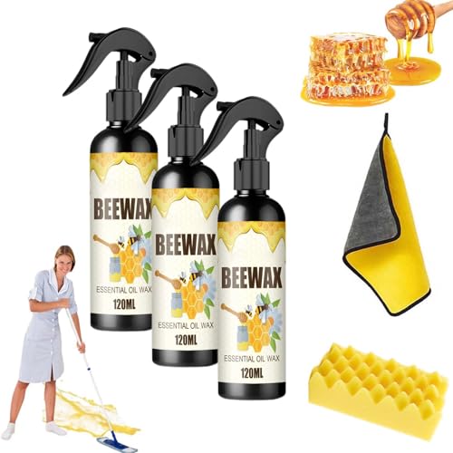 Natürliches mikromolekularisiertes Bienenwachsspray, Bienenwachs-Möbelpolitur und -Reiniger, Bienenwachs-Möbelpolitur, Bienenwachs-Möbelpolitur und -Reiniger (3Stück) von Gienslru