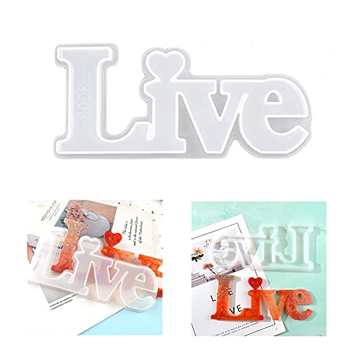 Silikon-Buchstaben-Harz-Gussform, Liebe, Zuhause, Familie, Live, Hallo, gesegnet, Epoxid-Form, Bastelwerkzeug, Schlüsselanhänger, Anhänger, Gießform, Kristall-Epoxid und DIY-Polymer-Ton, Basteln Silikon-Buchstaben-Harz-Gussform, Liebe, Zuhause, Familie, Live, Hallo, gesegnet, Epoxid-Form, Bastelwerkzeug, Schlüsselanhänger, Anhänger, Gießform, Kristall-Epoxid und DIY-Polymer-Ton, Basteln von Gierzijia