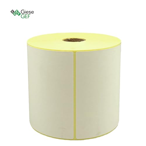 Giese-GEF Thermo Etiketten 100 x 150 mm - Thermodirekt Papier zu 500 Stück auf Rolle - Versandetiketten selbstklebend - mit Perforation von Giese-GEF