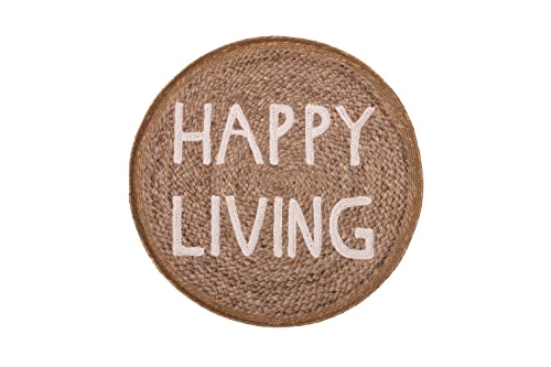 Giftcompany Wand-oder Tischdeko Havanna Happy Living Jute natur weiß Ø 50 cm von Giftcompany