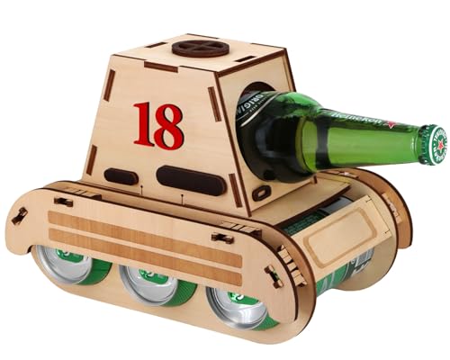 Giftota Lustige 18. Geburtstag Geschenke, TankBierträger Holz, Flaschenträger, Bier Geschenke für Männer, Geschenke zum 18 Geburtstag Junge, Weihnachtsgeschenke von Giftota