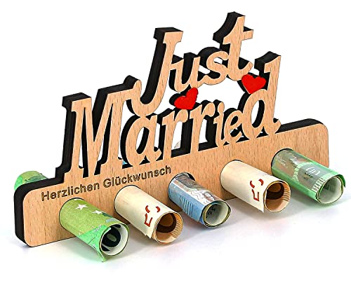 Giftota - Originelle Geburtstag Geldgeschenk Holz - Geldgeschenk für Just Married - Brautpaare Geschenk - Geschenke aus Holz - Geschenke Geldgeschenk für Freunde, Familie, Liebhaber von Giftota