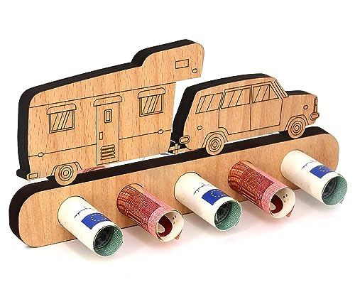 Giftota - Originelle Geburtstag Geldgeschenk Holz - Geschenk für Camper - Wohnmobil, Wohnwagen Geldgeschenk - Geschenke aus Holz - Geschenke Geldgeschenk für Frauen & Männer von Giftota