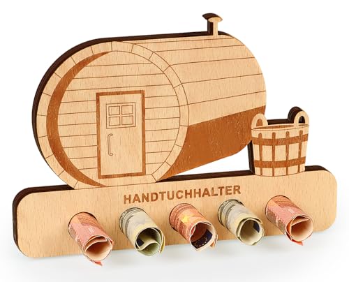 Giftota Sauna Wellness Gutschein Geburtstag Geldgeschenke Holz, Wellness Gutschein Verpackung, Kreatives Geburtstagsgeschenk, Weihnachten Geldgeschenk von Giftota