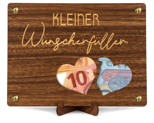 Giftota Wunscherfüller Geldgeschenk, Geldgeschenk aus Holz zum Geburtstag Hochzeit, Geldgeschenke Verpackung Mit Grußkarten von Giftota