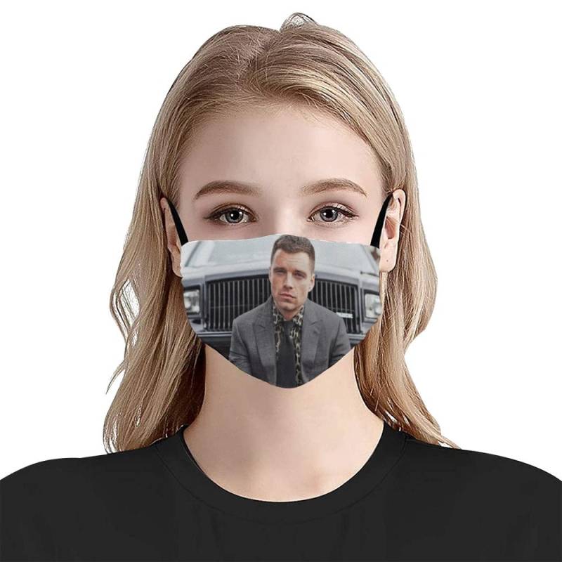 Sebastian Stan Gesichtsmaske Baumwollbedeckung Abdeckung Reisen Geburtstagsgeschenke Vatertag von GiftstudioDesigns