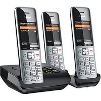 Gigaset COMFORT 500A trio Schnurloses Telefon-Set mit Anrufbeantworter schwarz-silber von Gigaset