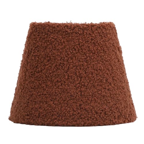 Gigicial Plush Lampe Farbton, weicher bequemer Kegelrunde Lampenschatten für E27 E14 Tischlampe für Stofflampen Nachtlampen (Kaffee) von Gigicial