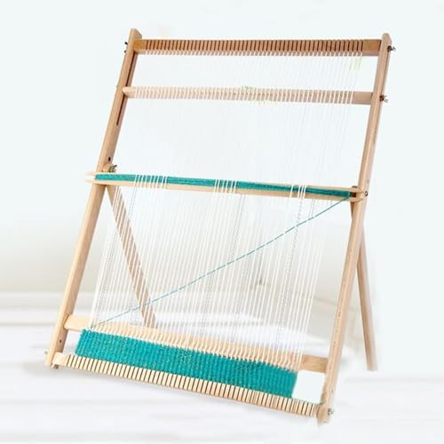 Gihioue Webrahmen | Webrahmen für Kinder | Weaving Strickmaschine Kit - 49x64x3cm Schulwebrahmen Zum Weben Und Gestalten für Weave Board Weave Kinder Anfänger von Gihioue