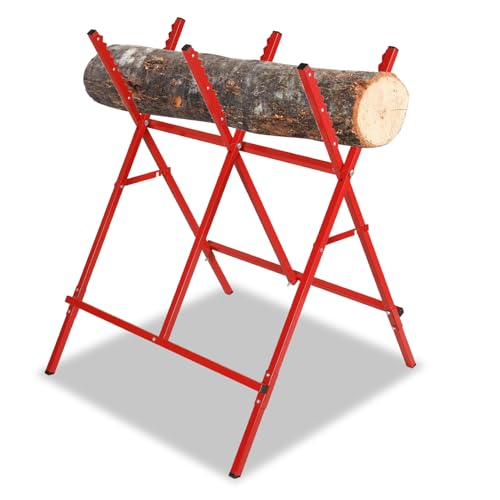 Gimisgu Sägebock Klappbar und Verstellbar bis 100 kg, 73x13x105cm, 25 cm Stamm-Kapazität Sägeständer klappbar Geeignet für Sägewerke, Werkstätten von Gimisgu