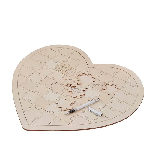 Ginger Ray BH-756 Holz-Puzzle Hochzeit teiliges Gästebuch, Boho, 58 Pieces von Ginger Ray