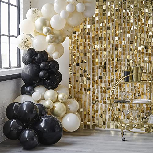 Ginger Ray Black, Nude and Champagne Gold Balloon Arch Kit - Party, Wedding, Anniversary, Retirement, Graduation Decorations, New Year - 75 pcs von Ginger Ray