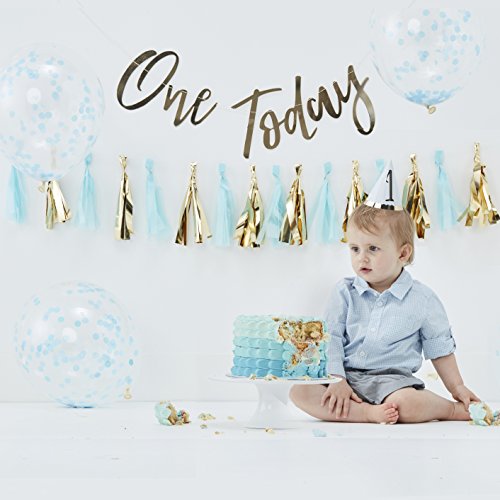 Ginger Ray Blue & Gold Boys Cake Smash Kit Pick & Mix, blau von Ginger Ray