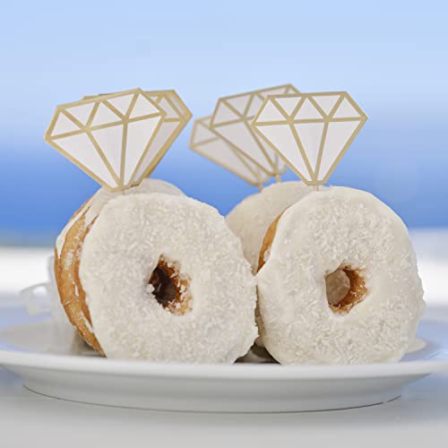 Ginger Ray Donut Engagement Decoration Ringaufsätze mit Holzstäben, 6 Stück, Mehrfarbig von Ginger Ray