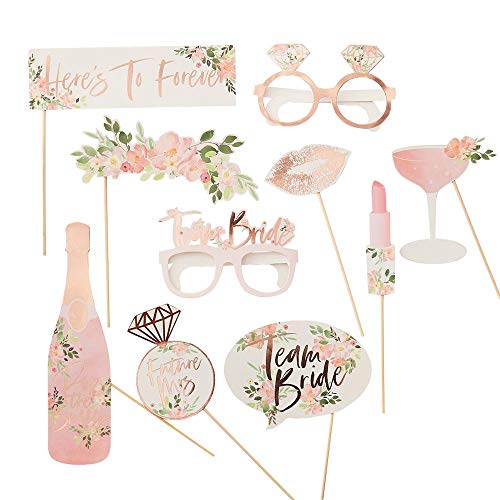 Ginger Ray Floral Hen Party Rose Gold 10 Stück, geblümt, 10er-Pack von Ginger Ray