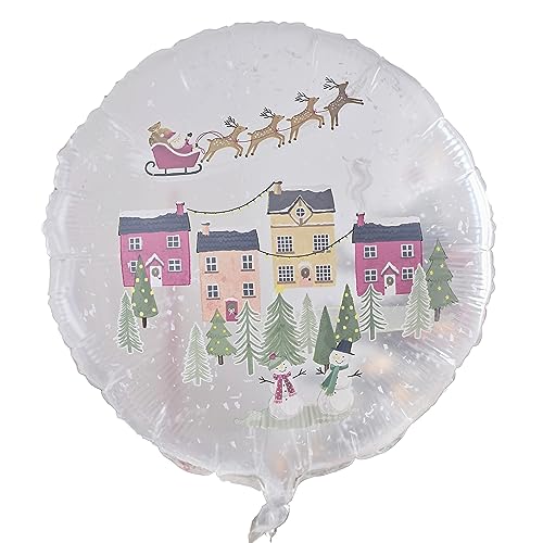 Ginger Ray Foil Schneekugel Weihnachten Party Dekoration Ballon mit Schnee, Mehrfarbig von Ginger Ray