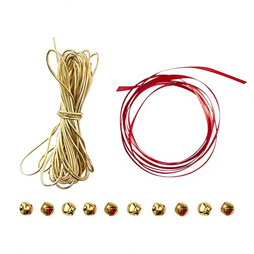 Ginger Ray Geschenk-Set für Weihnachtsglocken, mit roten und goldenen Schleifen, metallisch von Ginger Ray