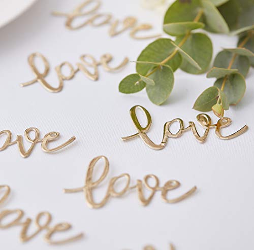 Ginger Ray Gold Scripted Wedding Love Table Dekoration von Ginger Ray