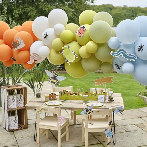 Ginger Ray Gruseliger Krabbelkäfer-Ballonbogen mit 55 Latexballons und 10 Kartenausschnitten als Dekoration für Kindergeburtstage von Ginger Ray