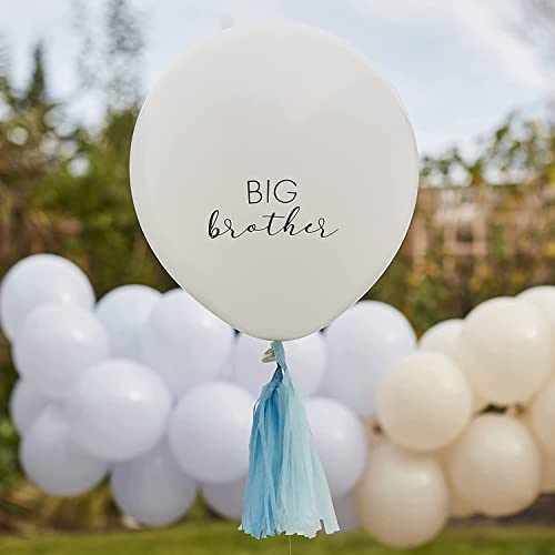 Ginger Ray Hello Baby Gender Reveal Ballon mit Quasten, Rosa oder Blau, Weiß von Ginger Ray