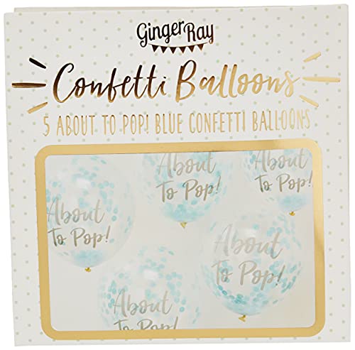 Ginger Ray Luftballons für Babypartys, Blau, Konfetti, 5 Stück von Ginger Ray