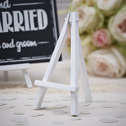 Ginger Ray Mini Wood Easels for Wedding or Party Decorations 3 Stück, weiß von Ginger Ray