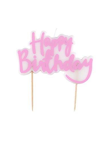 Ginger Ray Pink Designer Happy Birthday Kerzenaufsatz Pick and Mix von Ginger Ray