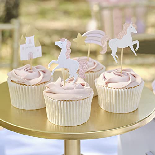 Ginger Ray Cupcake-Topper mit Einhorn-Motiv, 12 Stück von Ginger Ray