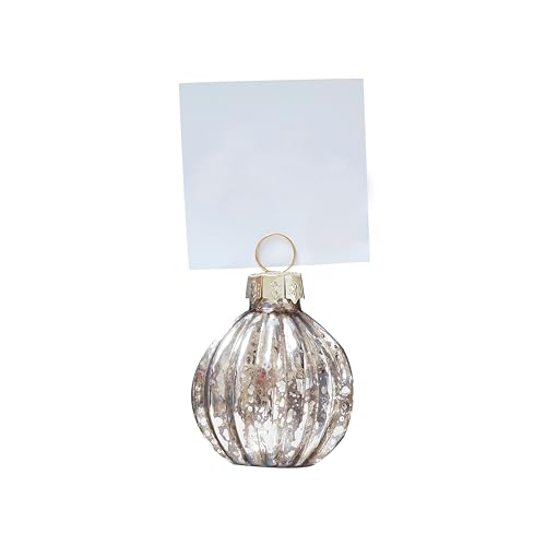 Ginger Ray Silver Bauble Place Card Holder 6 Stück, Silber von Ginger Ray