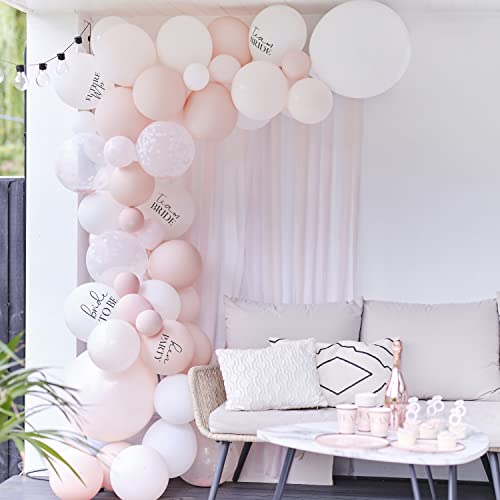 Amscan Ballonbogen-Set für Junggesellinnenabschied, Weiß, Rosa und Konfetti, für Junggesellinnenabschiede von Ginger Ray