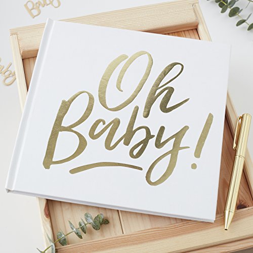 Ginger Ray White And Gold Foiled Oh Baby, 1 Stück von Ginger Ray