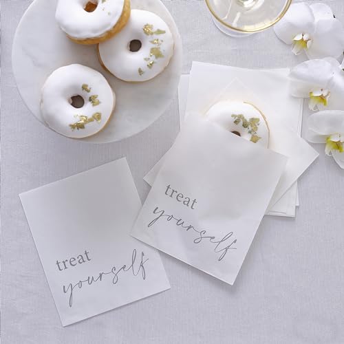 Ginger Ray White Paper 'Treat Yourself' Treats & Sweets Bags for Wedding Guests 20 Pack von Ginger Ray