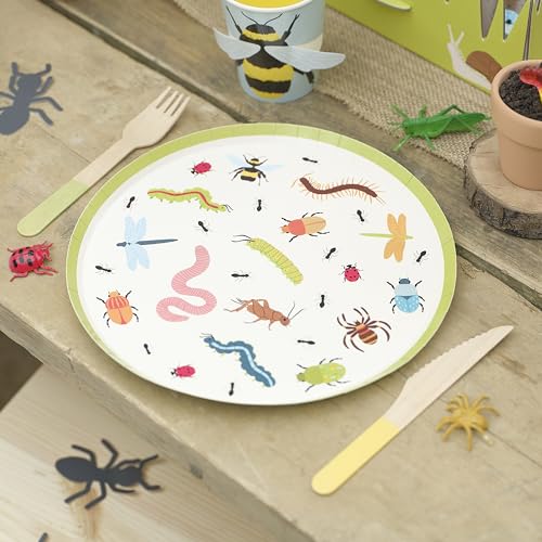 Ginger RayCreepy Crawly Bugs Papier-Partyteller, Kindergeburtstagsgeschirr, 8er-Pack von Ginger Ray