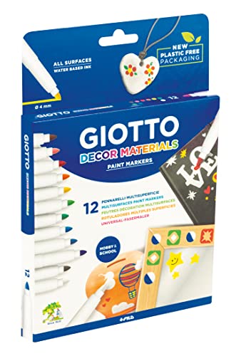 GIOTTO Decor Materials, Fasermaler, 12 sortierte Farben von GIOTTO