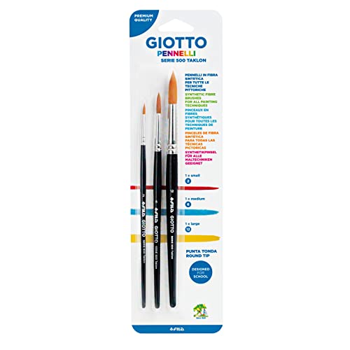 Giotto Taklon 500 Pinsel-Set, Neutral, 025000 von GIOTTO