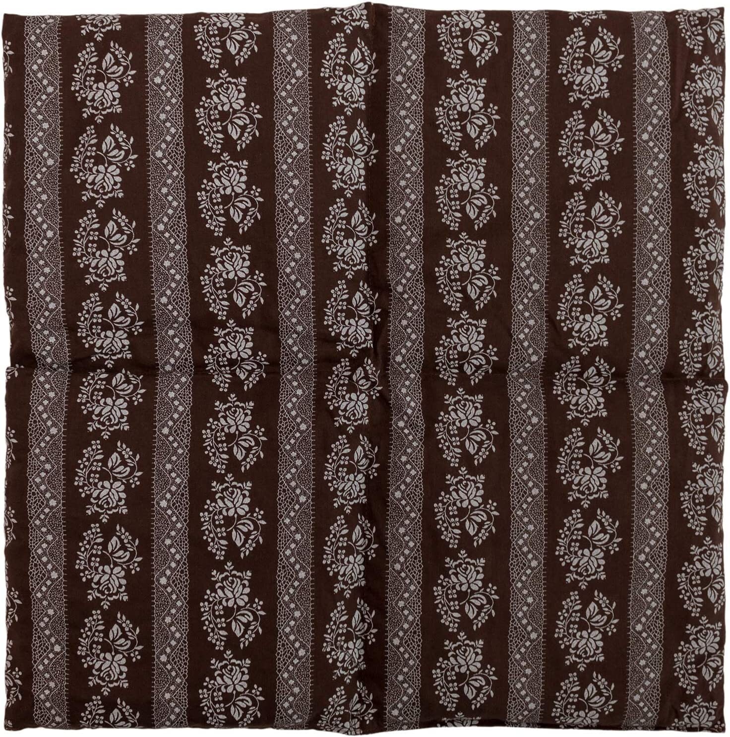 Körnerkissen 40x40cm 4-Kammer | Blumen-Braun Wärmekissen Für Mikrowelle & Backofen Kältekissen Gefrierfach Diverse Füllungen von Giraffenland