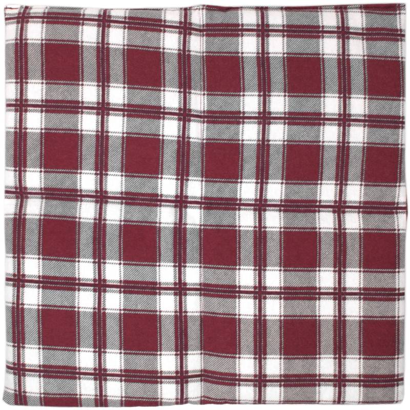 Körnerkissen 40x40cm 4-Kammer | Flanell Karo-Rot Wärmekissen Für Mikrowelle & Backofen Kältekissen Gefrierfach Diverse Füllungen von Giraffenland