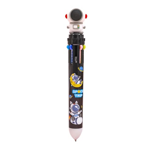 0,5 mm Schreibstift, mehrfarbiger Kugelschreiber, Cartoon-Astronauten-Stift, einziehbarer Tintenstift, Druckstift, multifunktionaler bunter Tintenstift, Schulbedarf, Stift zum Schreiben, Journaling, von Gitekain