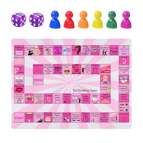 Drinking Board Game, Funny Family Games, Waterproof Adult Fun, Drink Up Game, Ideal for Home Activities, Men, Camping, Socializing, Entertainment, 15.75x11.81 inches Drinking Board Game, Funny Family Games, Waterproof Adult Fun, Drink Up Game, Ideal for Home Activities, Men, Camping, Socializing, Entertainment, 15.75x11.81 inches von Gitekain