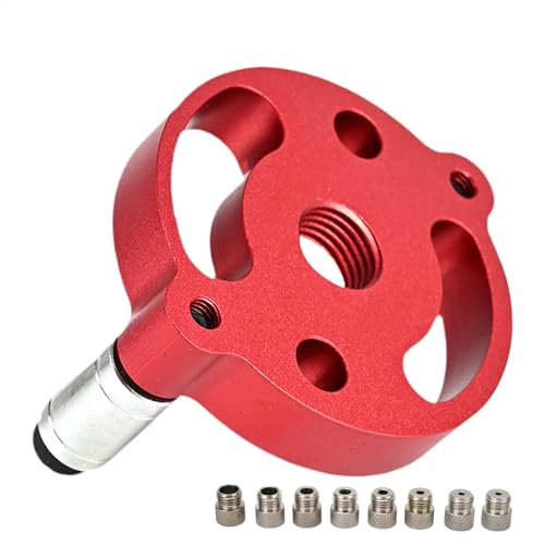 Vertical Drill Guide Locator, Aluminum Alloy Drilling Jig, Centering Hole Drill Kit, Round Punch Positioner, Precision Woodworking Tool, For Indoor and Outdoor Projects, 7.0x3.7 cm von Gitekain