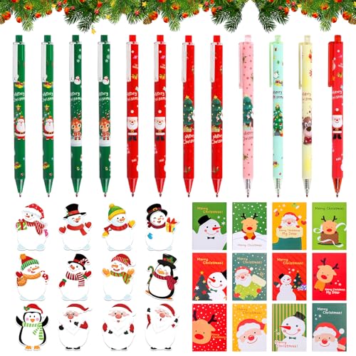 36 Stück Weihnachten Briefpapier Set, Gelschreiber Weihnachten, Sticky Notes Weihnachten und Weihnachten Notizblock, Stift Weihnachten für Schulbüro Familie Briefpapier Versorgung Geschenk für Kinder von Giugio