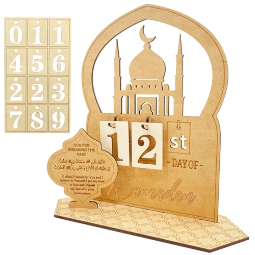Giugio Ramadan Kalender, Eid Mubarak Kalender, DIY Ramadan Dekoration Aus Holz, Ramadan Dekorationen Countdown, kalender Ornament Gebet Ramadan Mubarak Deko Wohnzimmer Ramadan Geschenke für Kinder(A) Giugio Ramadan Kalender, Eid Mubarak Kalender, DIY Ramadan Dekoration Aus Holz, Ramadan Dekorationen Countdown, kalender Ornament Gebet Ramadan Mubarak Deko Wohnzimmer Ramadan Geschenke für Kinder(A) von Giugio