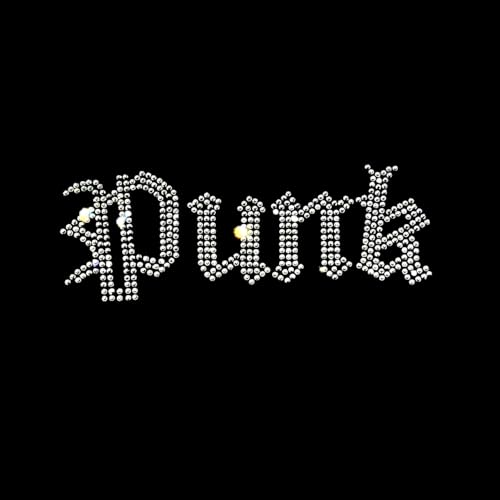 2 Stück Bling Punk Silber Strass Bügelbild 10,2 cm Breite Rock Icon Hotfix Transfer DIY Aufkleber Emblem Patch von GiveMOJO