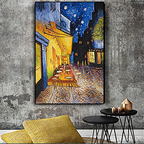 5D Diamond Painting Full Set, Café-Terrasse am Abend DIY Diamant Painting Bilder, Diamant Malen Kits, Groß 5D Diamant Malerei Kreuzstich Diamond Dekoration für Wand Dekorationen, Round Drill 60x30cm von Giyuco