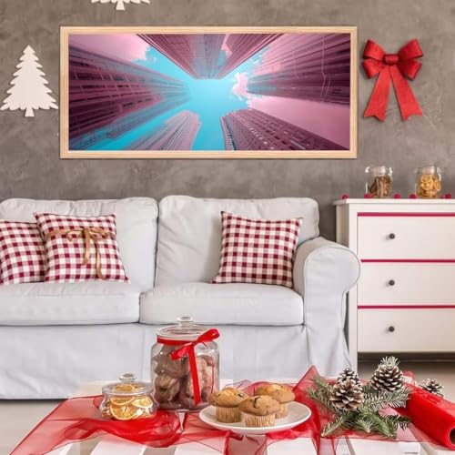 5D Diamond Painting Großes XXL, Diamant Painting Architektur Diamond Art Erwachsene Full Eckige Steine DIY Diamant Kunst Malerei Stickerei Set Kreuzstich, für Home Wand Dekor 100x200 cm L-213 von Giyuco